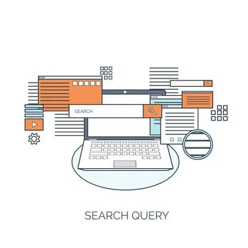 Vector illustration. Flat computing background. Programming,coding. Web Stock Illustration