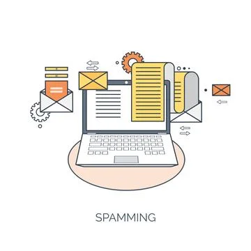 Vector illustration. Flat computing background. Programming,coding. Web Stock Illustration