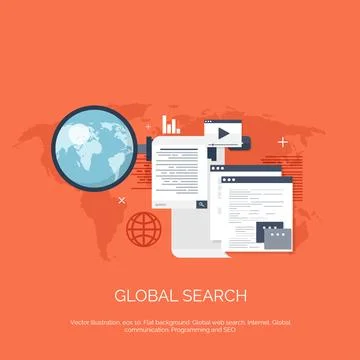 Vector illustration. Flat computing background. Programming,coding. Web Stock Illustration