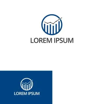 Vector illustration flat curve data icon blue color Stock-Illustration