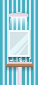 Vector illustration. Flat design. Bathroom with furniture. Bathroom interior. Stock Illustration