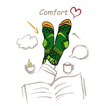 Vector illustration flat design colorful socks isolated on white background.. Stock Illustration