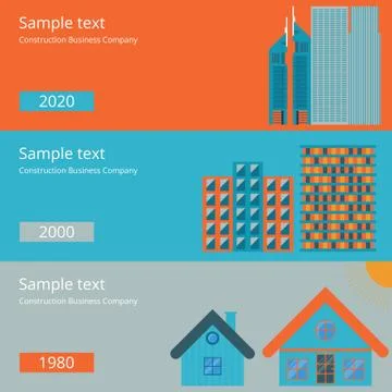 Vector illustration of a flat design the house Illustrazione stock