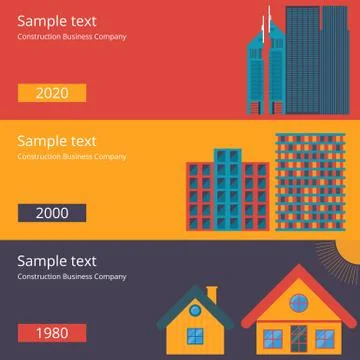 Vector illustration of a flat design the house Stock Illustration