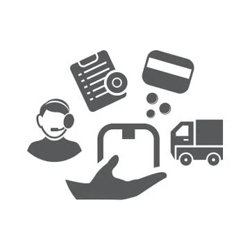 Vector illustration. Flat design. Monohrome 스톡 일러스트
