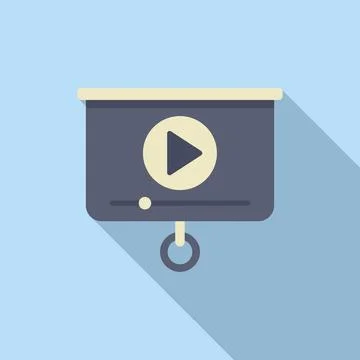 Vector illustration of flat design video presentation icon イラスト素材