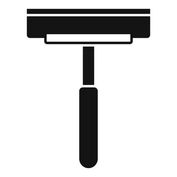 Vector illustration of a flat design window cleaning squeegee on a white 스톡 일러스트