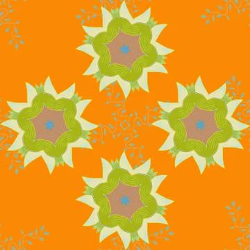 Vector illustration. Flat Flower Elements Design. Zentangle abstract flowers. Co Stock Illustration