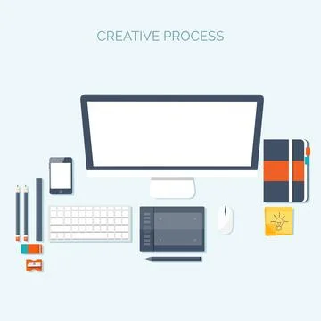 Vector illustration. Flat header. Teamwork. Smart solutions. Programming coding イラスト素材