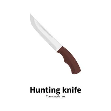Vector illustration flat icon of a hunting knife Stock Illustration