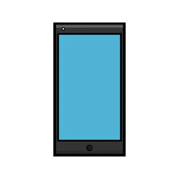 Vector illustration of a flat icon of a modern digital digital smart rectangu Stock Illustration