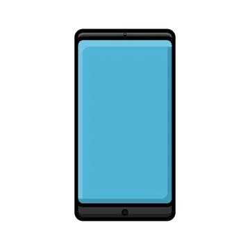 Vector illustration of a flat icon of a modern digital digital smart rectangu Stock Illustration