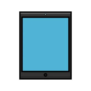 Vector illustration of a flat icon of a modern digital digital rectangular mo 库存插图