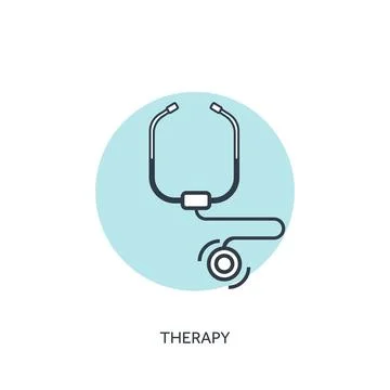 Vector illustration. Flat lined medical icon. First aid help diagnosis.Medical Ilustração Stock