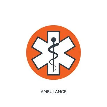 Vector illustration. Flat lined medical icon. First aid help diagnosis.Medical Ilustração Stock