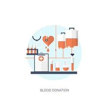 Vector illustration. Flat medical and chemical background. Research experiment Stock Illustration