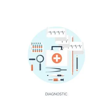 Vector illustration. Flat medical and chemical background. Research experiment Ilustración de archivo