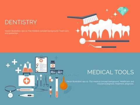 Vector illustration. Flat medical and chemical background. Research experiment Stock Illustration