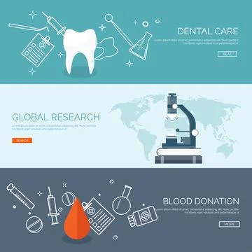 Vector illustration. Flat medical backgrounds set. Health care,first aid イラスト素材