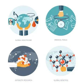 Vector illustration. Flat medical backgrounds set. Health care,first aid イラスト素材