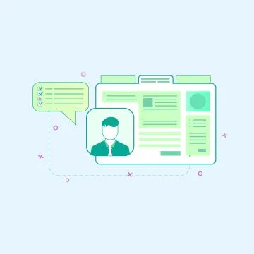 Vector illustration in flat outline style. Graphic design concept of web page 스톡 일러스트