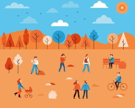 Vector illustration in flat simple linear style Stock Illustration