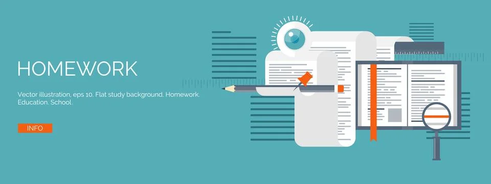 Vector illustration. Flat study backgrounds set. Education,online courses, web Stock Illustration