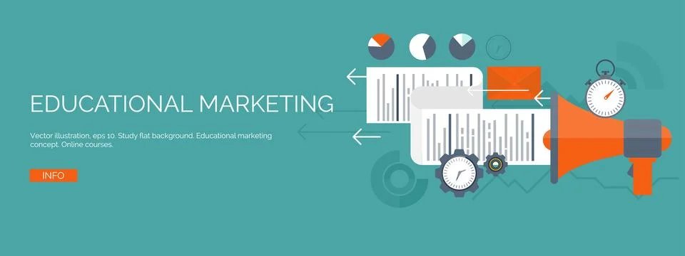 Vector illustration. Flat study backgrounds set. Education,online courses, web 스톡 일러스트