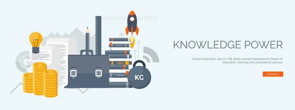 Vector illustration. Flat study backgrounds set. Education,online courses, web Stock Illustration