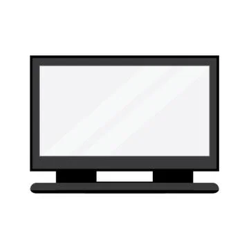 Vector illustration flat television icon on white background Stock Illustration