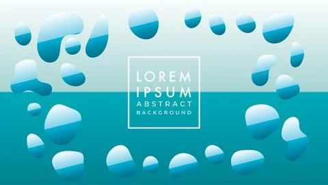 Vector illustration of floating liquid with half color of vibrant and soft .. Ilustración de archivo