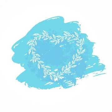 Vector illustration with a floral frame in the shape of a heart. Stock Illustration