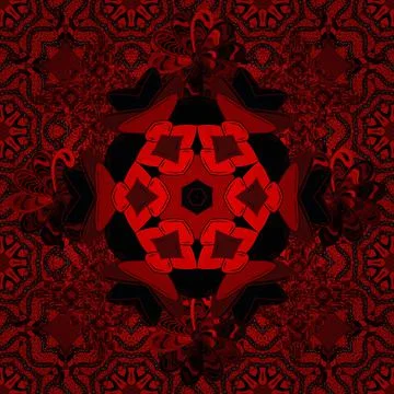 Vector illustration. Floral pattern. Flower seamless background. Flourish orname Stock Illustration