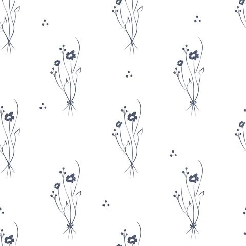 Vector illustration. Floral seamless pattern. Bouquet of wild flowers. Stockillustratie