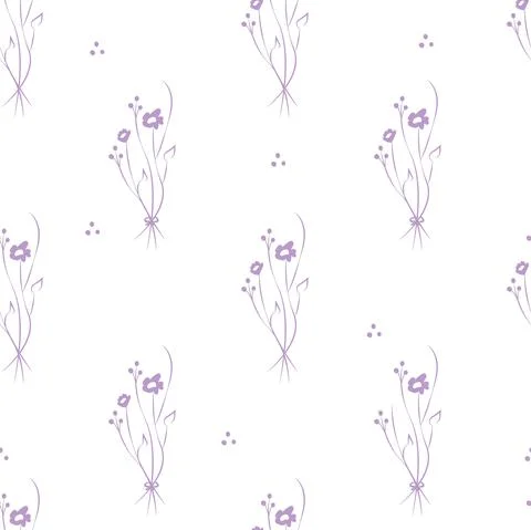 Vector illustration. Floral seamless pattern. Bouquet of wild flowers. Stock Illustration