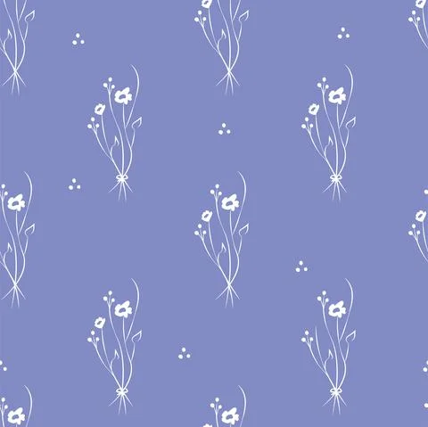 Vector illustration. Floral seamless pattern. Bouquet of wild flowers. Illustrazione stock