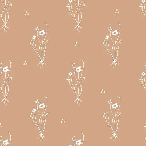 Vector illustration. Floral seamless pattern. Bouquet of wild flowers. Stock Illustration