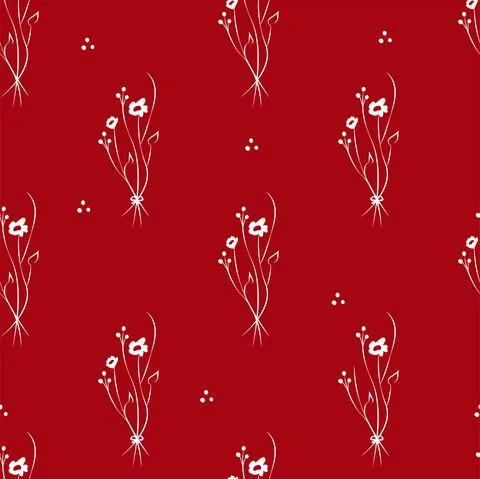 Vector illustration. Floral seamless pattern. Bouquet of wild flowers. Stockillustratie
