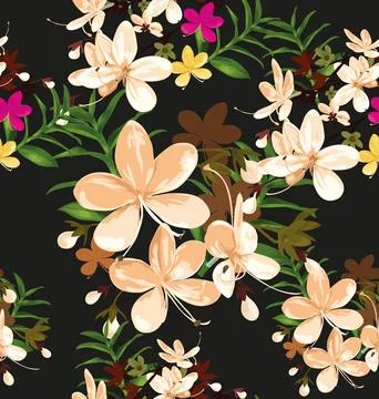 Vector Illustration of floral seamless pattern Illustrazione stock