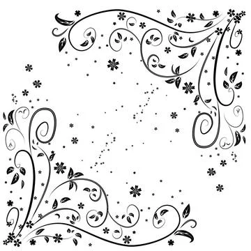 Vector illustration of flower curl pattern Vector illustration of flower c... Foto stock