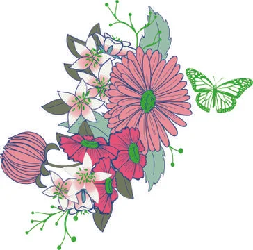 Vector illustration of flower design Stock Illustration