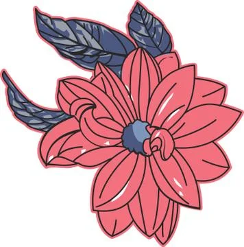 Vector illustration of a flower Stock Illustration