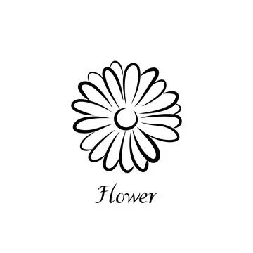 Vector illustration of flower. Illustrazione stock