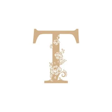 Vector illustration flower Initial letter luxury beauty flourishes ornament m Stock Illustration