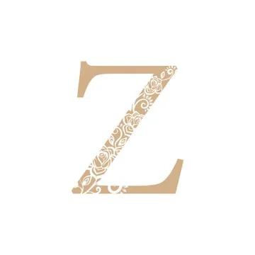 Vector illustration flower Initial letter luxury beauty flourishes ornament m Stock-Illustration