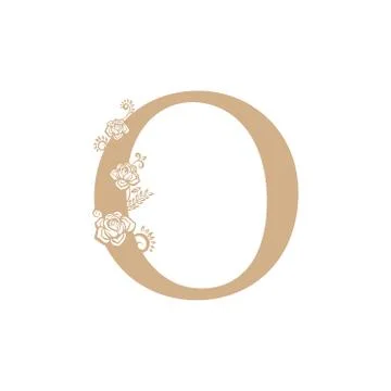 Vector illustration flower Initial letter luxury beauty flourishes ornament m Stock Illustration