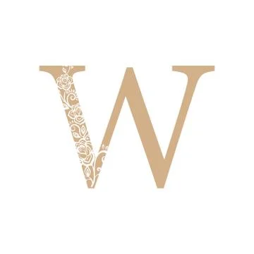Vector illustration flower Initial letter luxury beauty flourishes ornament m Stock Illustration