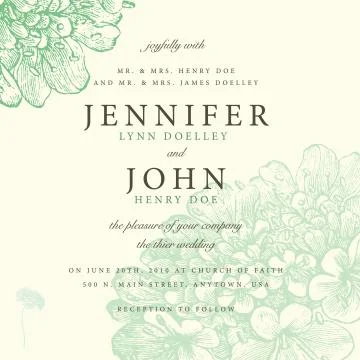 Vector illustration of flower wedding frame Stock Illustration