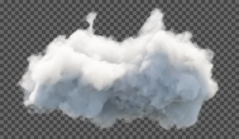 Vector illustration. Fluffy cloud or haze on a transparent background. Weathe Stock Illustration
