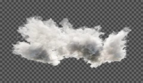 Vector illustration. Fluffy cloud or haze on a transparent background. Weathe Stock Illustration